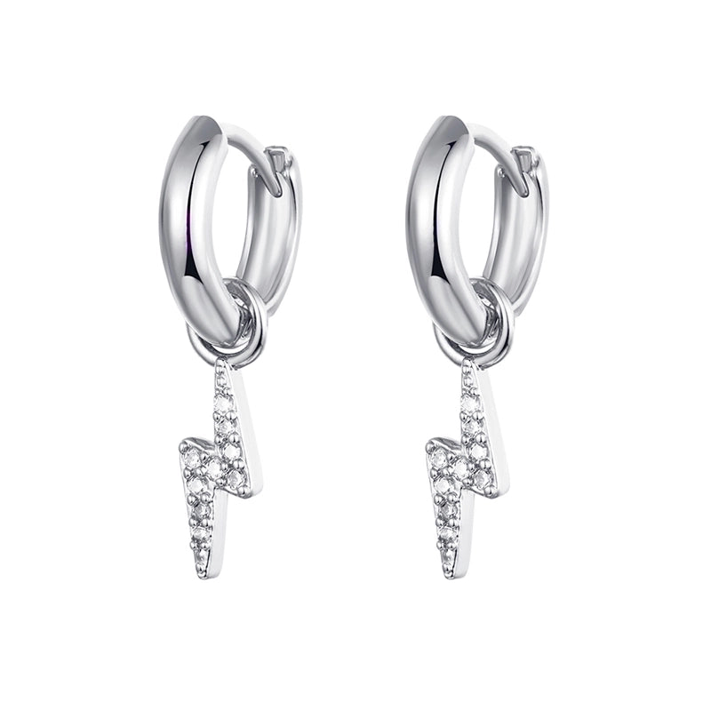 Retro Lightning Zircon Drop Earrings