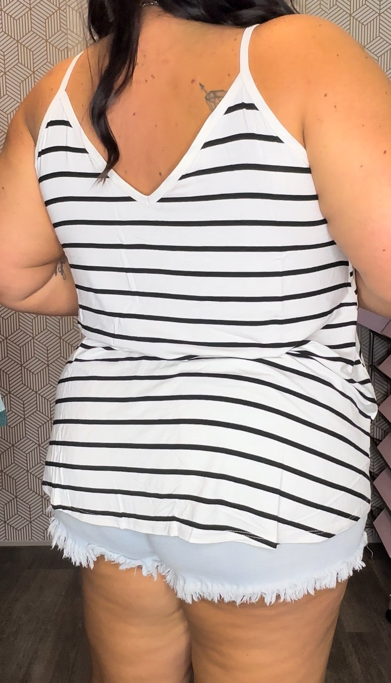 Black & White Reversible Striped Tank Top