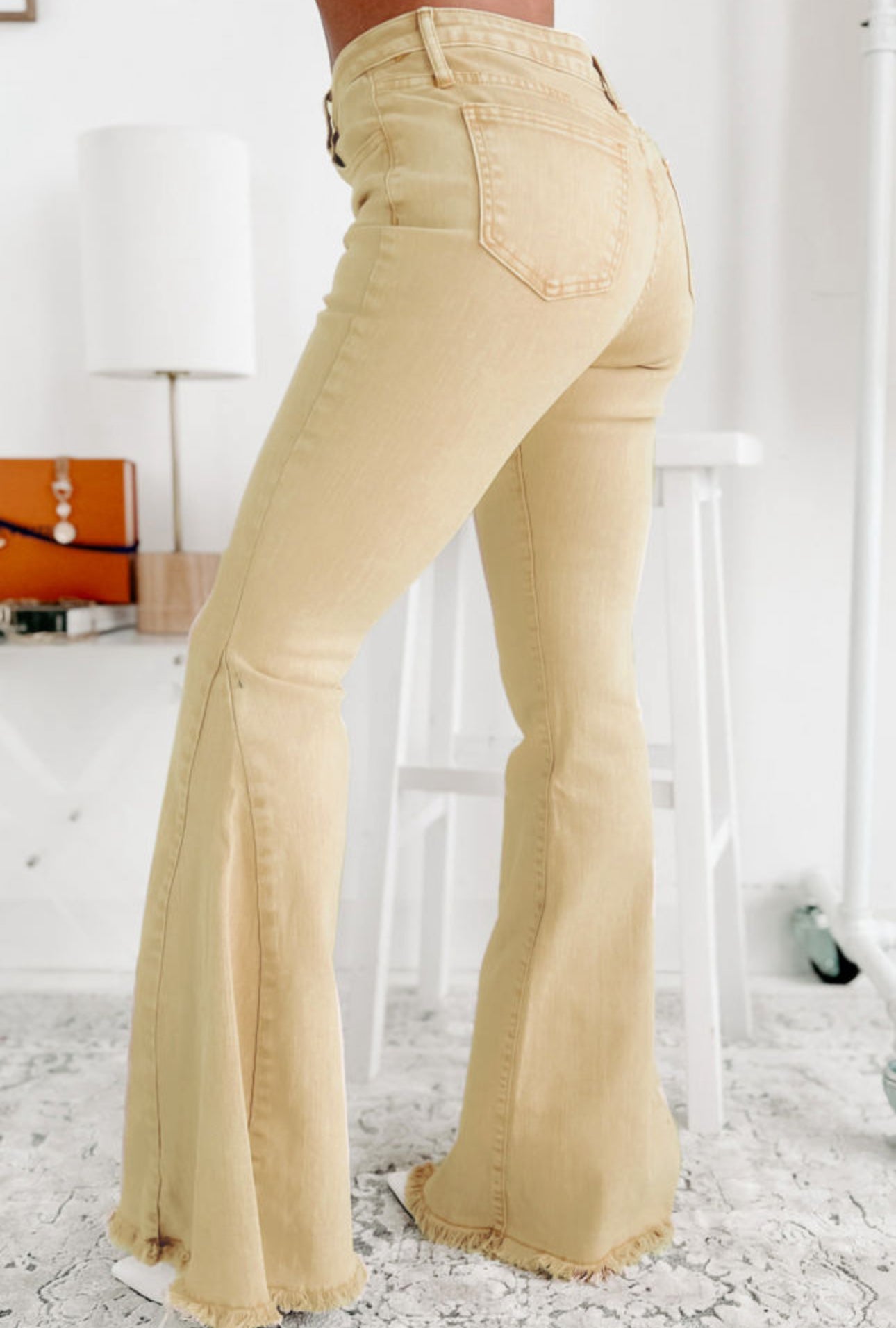 Khaki Flare Jeans