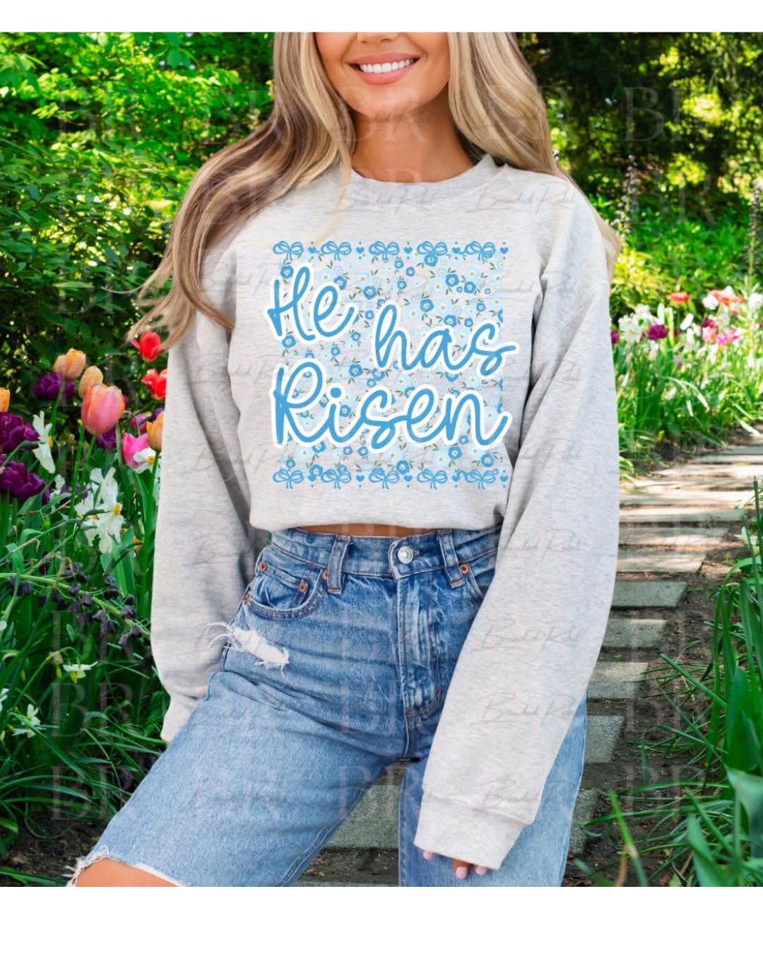 He Has Risen Floral Tee