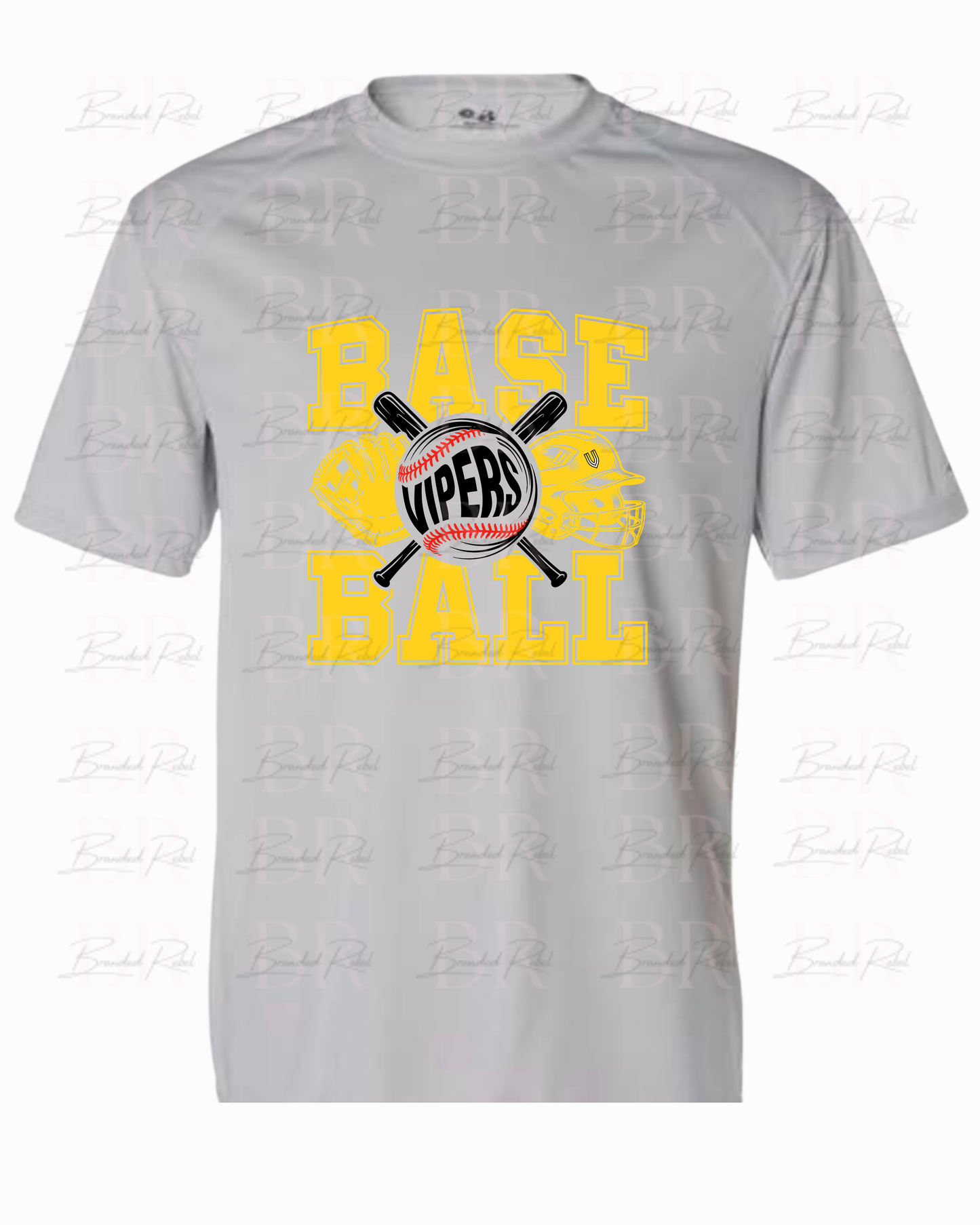 Vipers in Baseball Helmet Logo