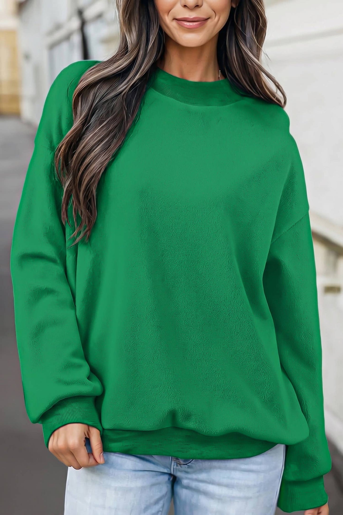 Reversible Oversized Mock Neck Sweatshirt | S-4X