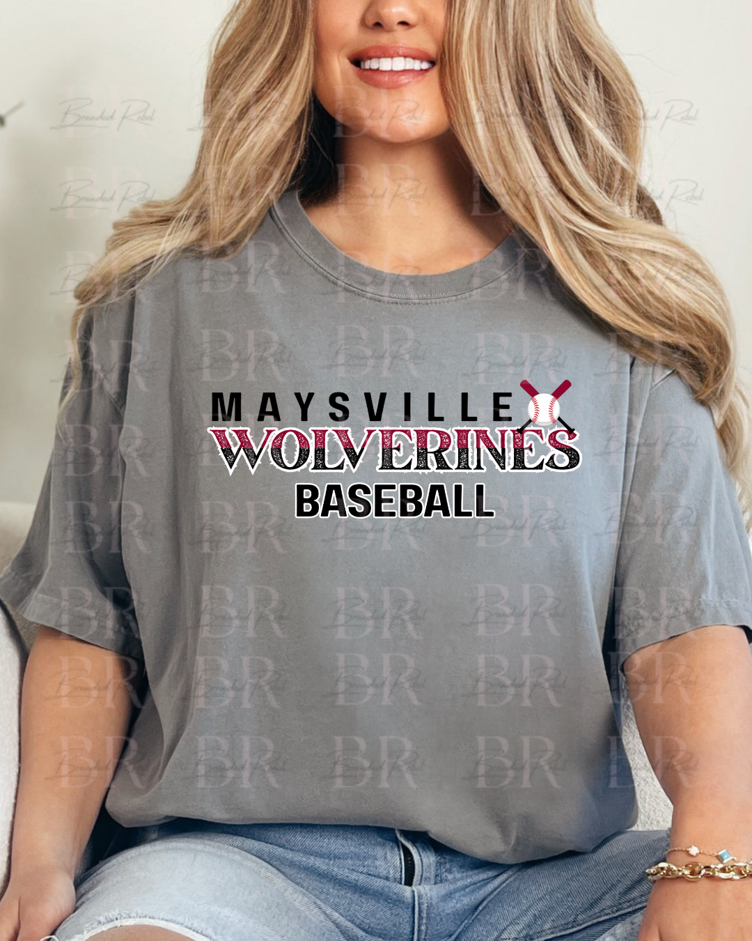 School Mascot 2 Tone Baseball Tee