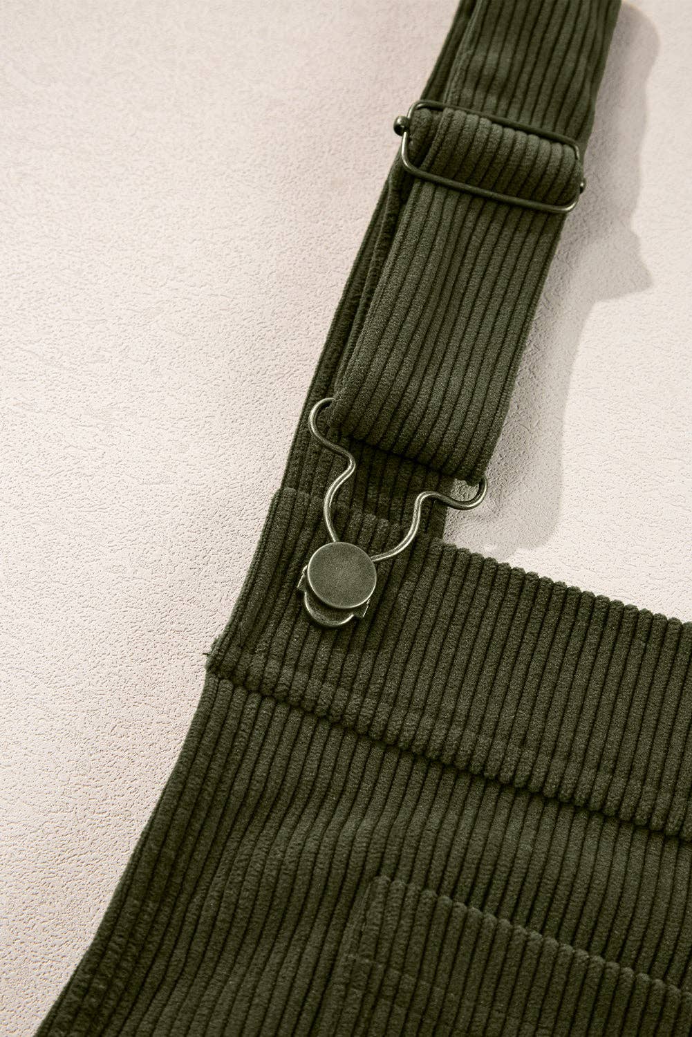 Sleeveless Corduroy Jumper Dress with Utility Pockets