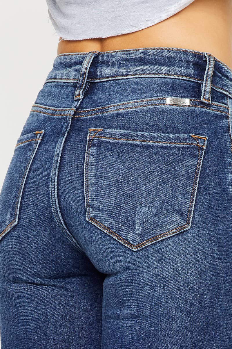 HIGH RISE RAW HEM ANKLE SKINNY-KC9216D