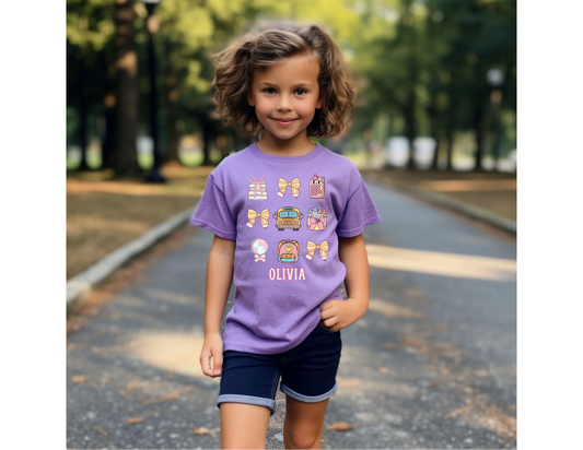 Custom Name Coquette School Tee