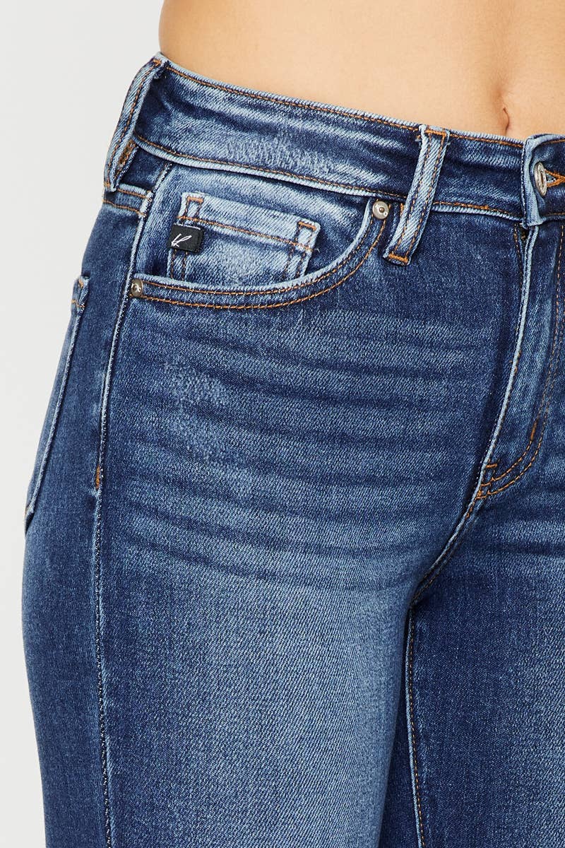 HIGH RISE RAW HEM ANKLE SKINNY-KC9216D