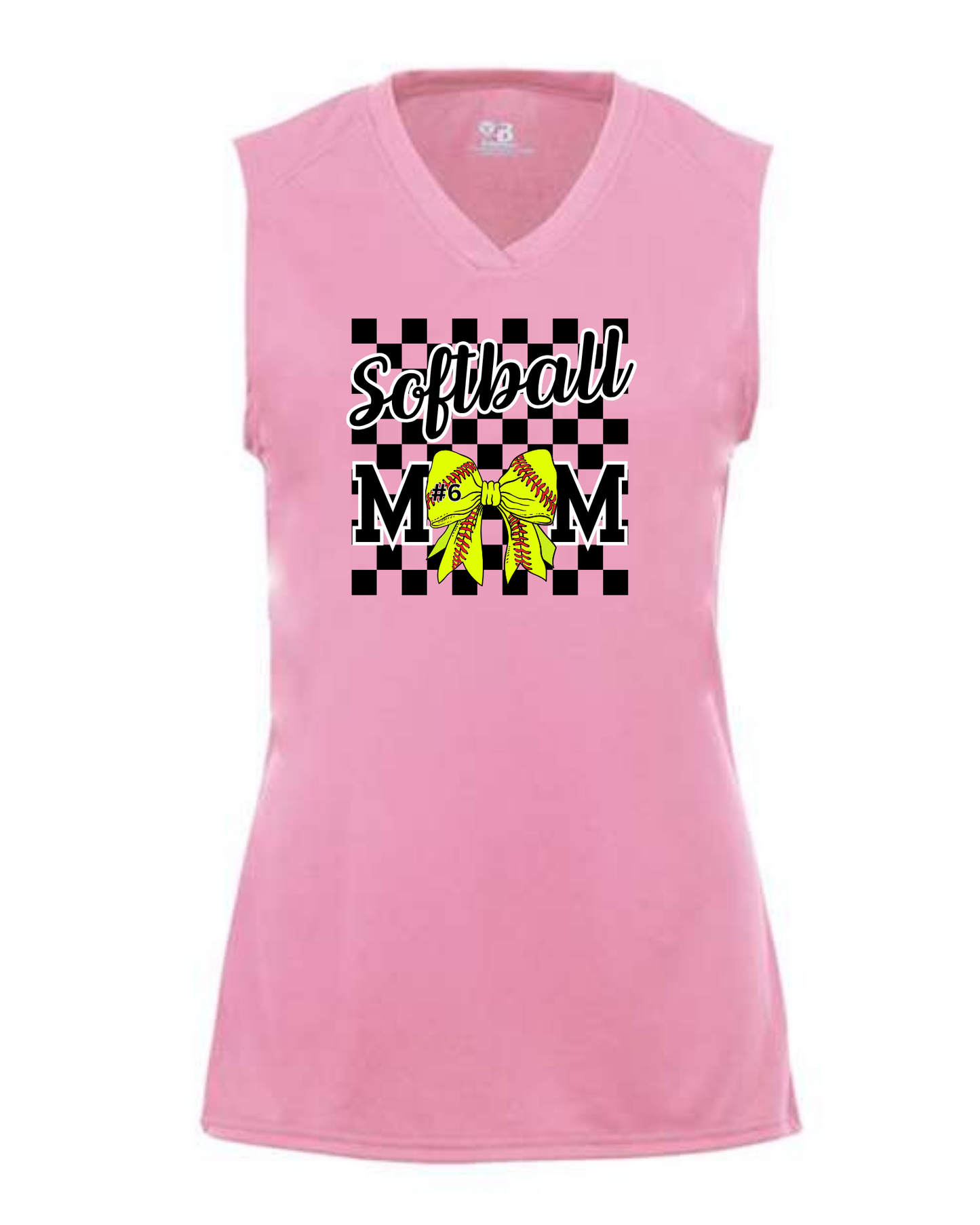 Softball Mom Bow and Number