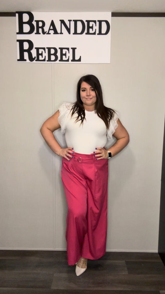 White Ruffle Sleeve Top