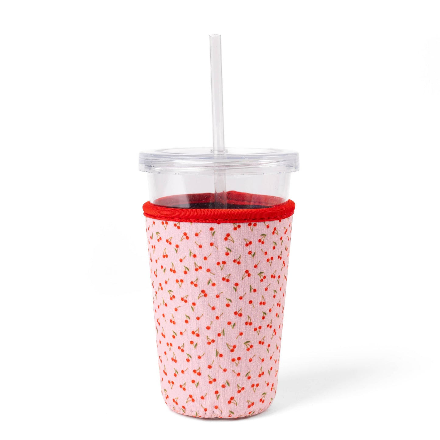 Painted Cherries Drink Sleeve, Coffee Koozie | Valentine's