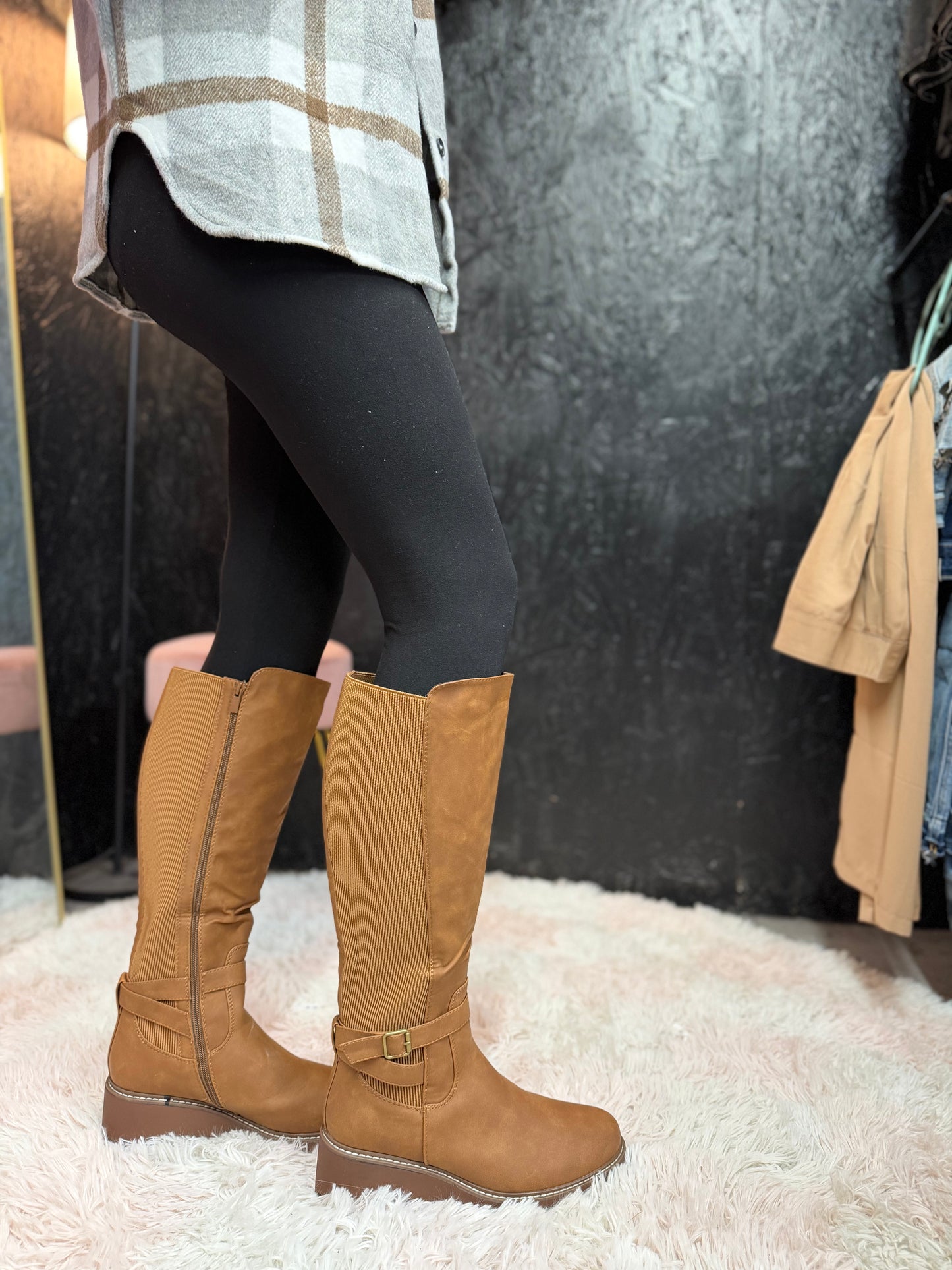 AGENDA-28 ELASTIC BACK PANEL TALL RIDING BOOTS