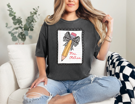 Custom name Notebook Teacher Tee