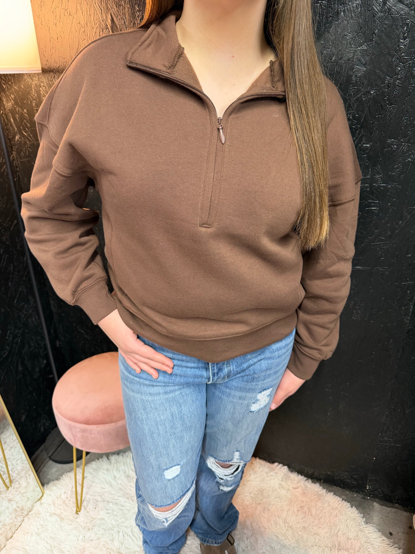 Zenana 1/4 Zip Sweatshirt