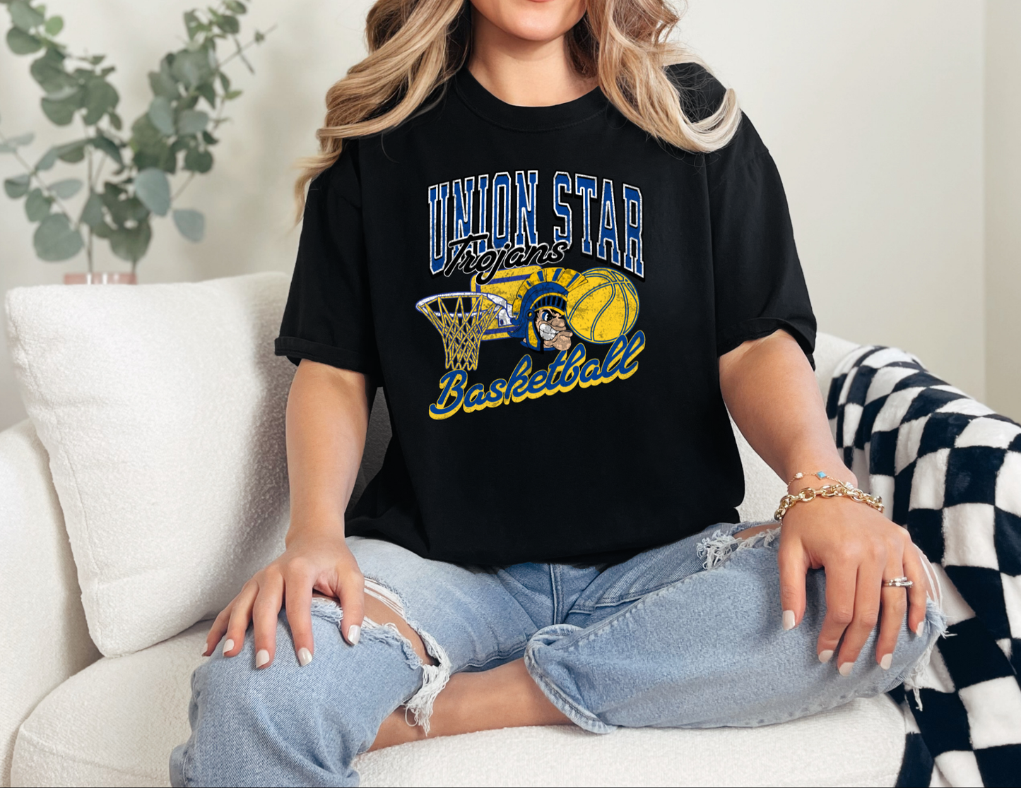 Vintage School Basketball Mascot