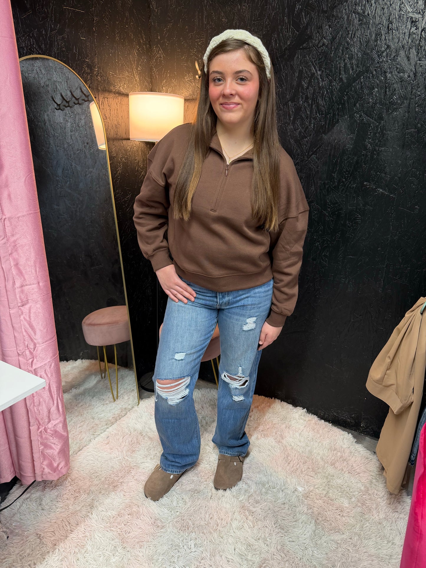 Zenana 1/4 Zip Sweatshirt