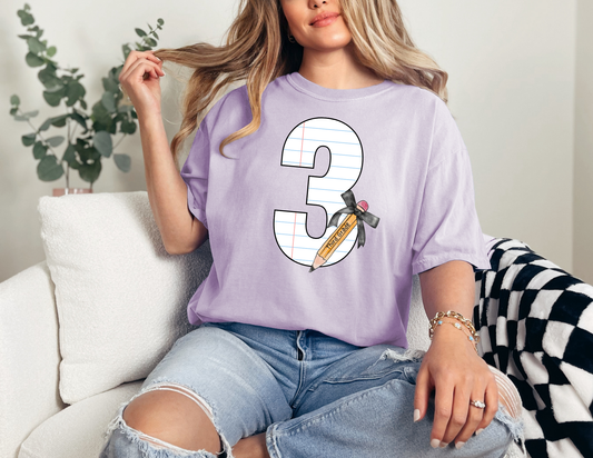 Custom number/name Notebook Teacher Tee