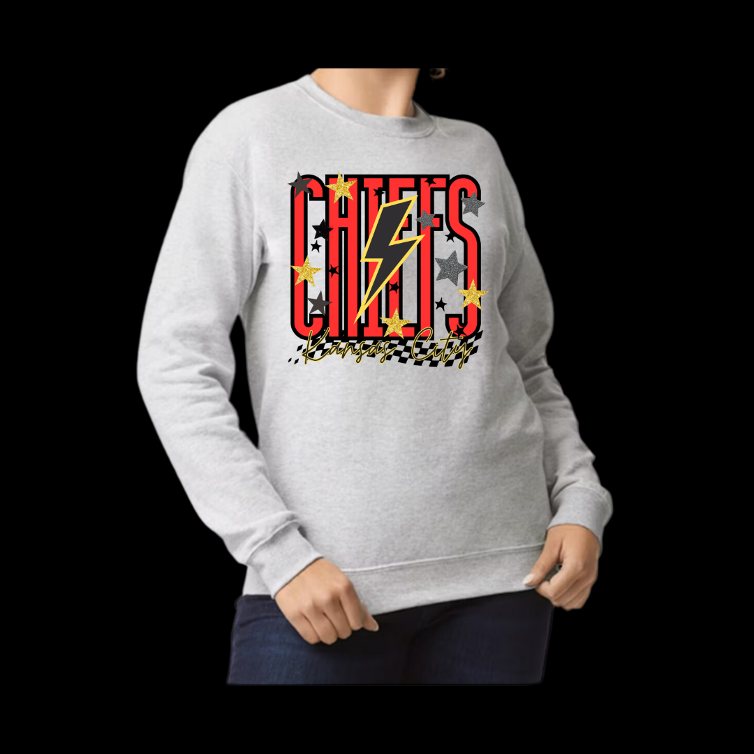 Chiefs Stars Racing Stripes Crewneck