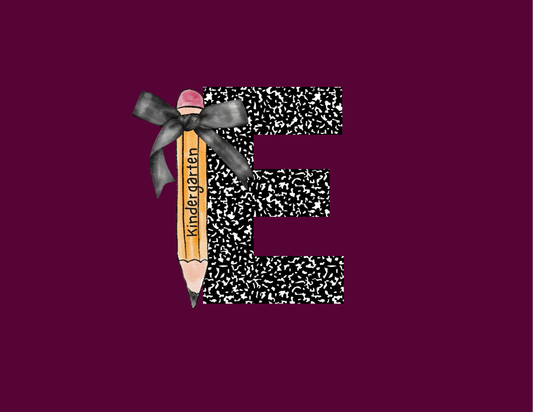 Custom Letter/Grade School Tee