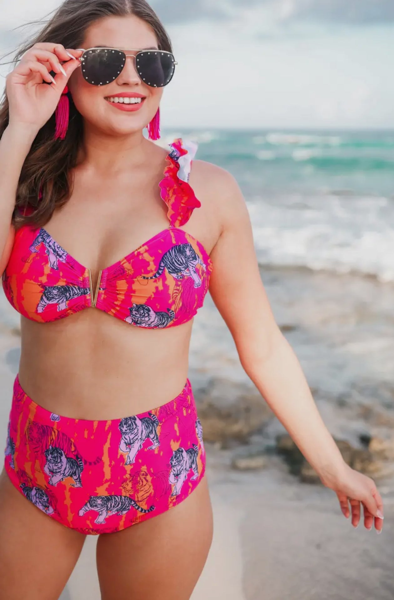 "Love Your Stripes" High Waist Bikini