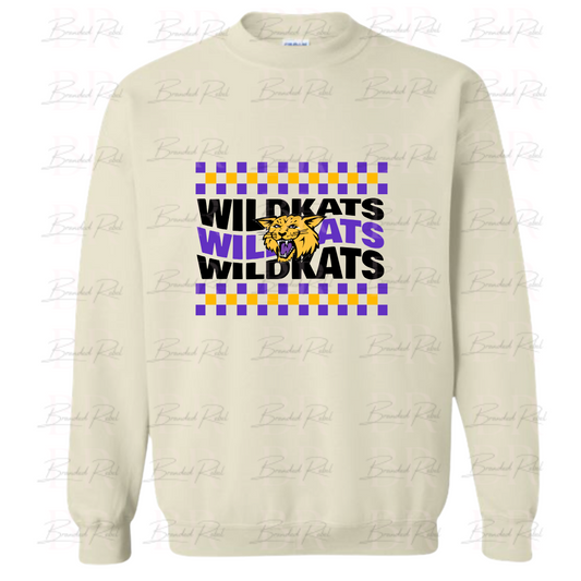Checkered Wildkats Crewneck