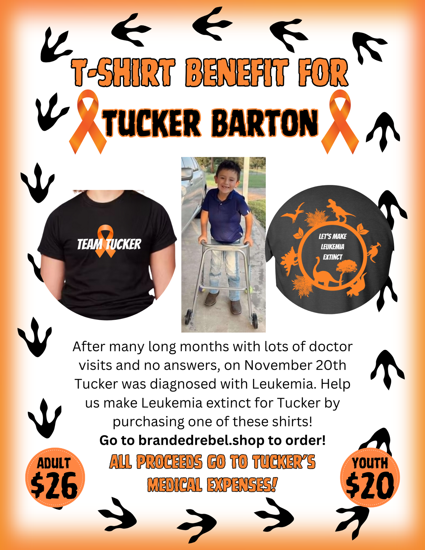 TUCKER BARTON Fundraiser T-Shirts