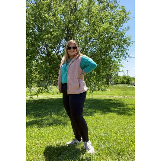 Pink Cable Print Vest