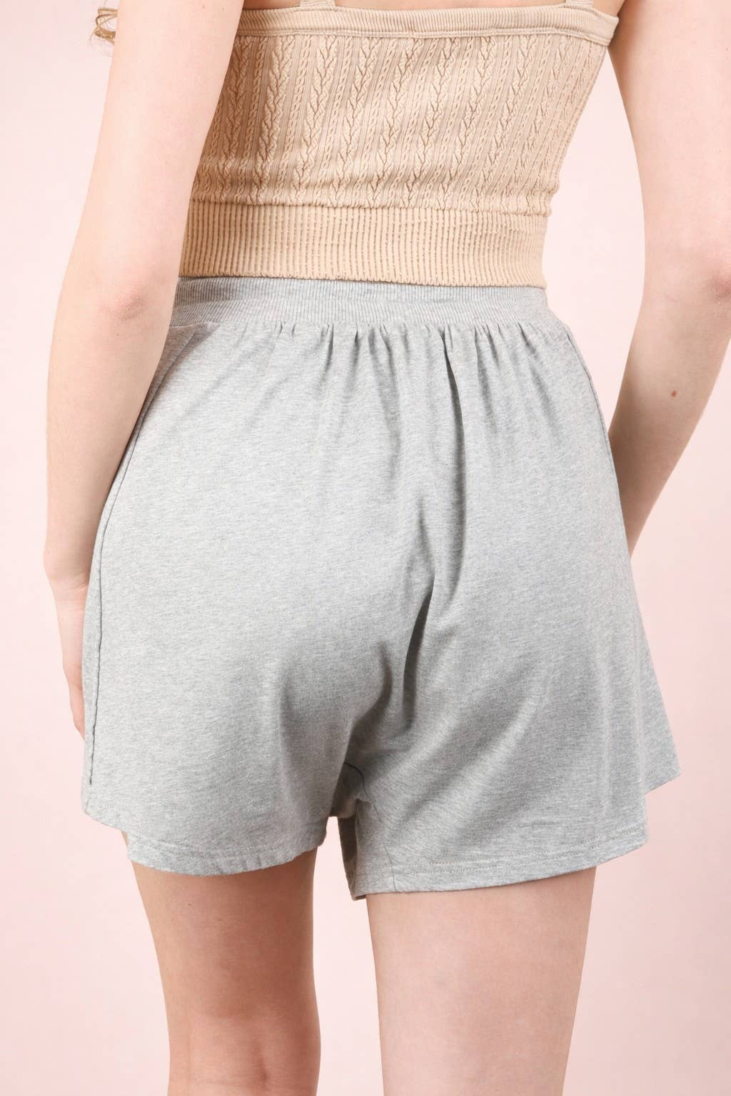 NP70771-Mineral Washed Comfy Baggy Shorts