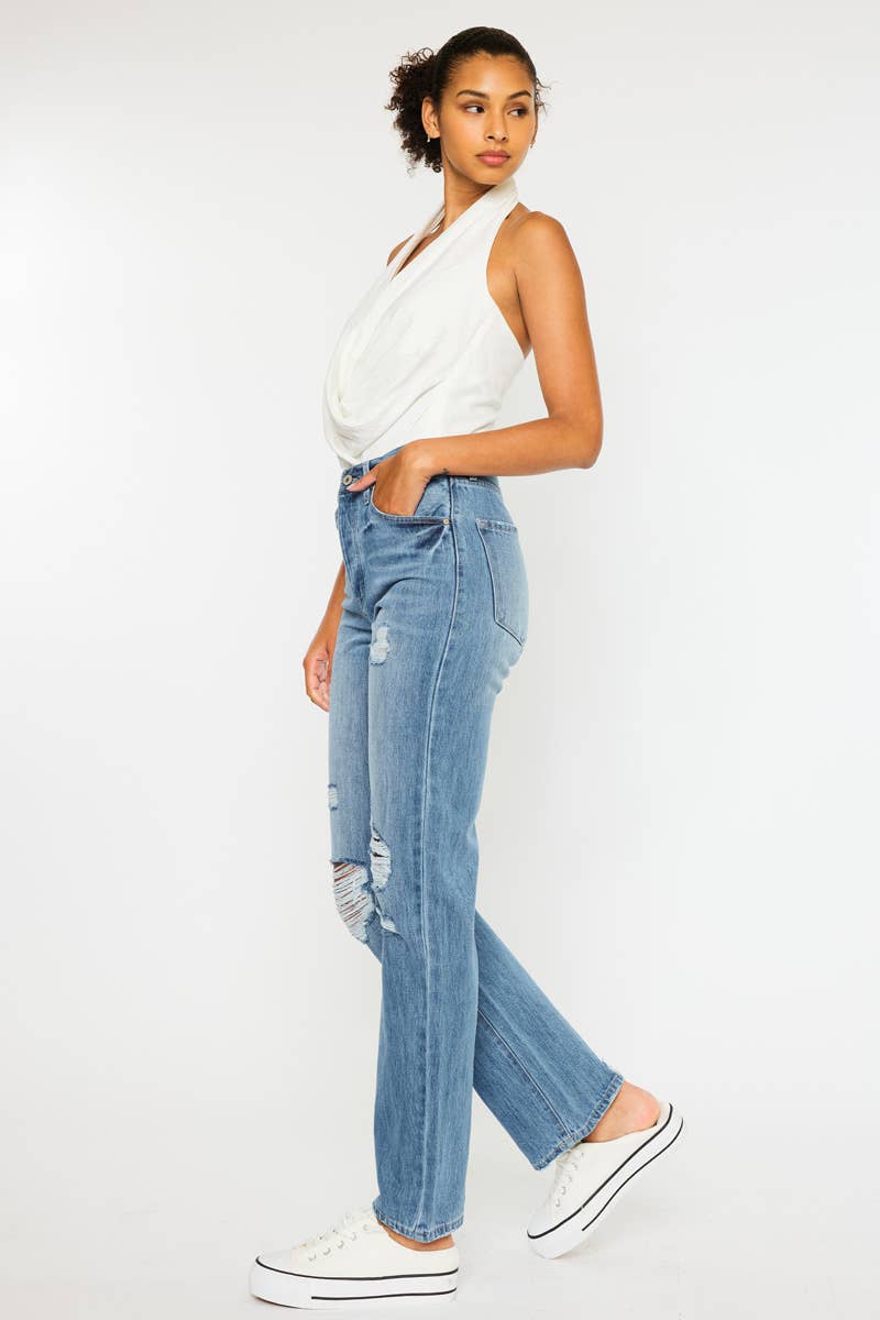 OPEN PACK HIGH RISE 90’S STRAIGHT JEANS-KC7404M