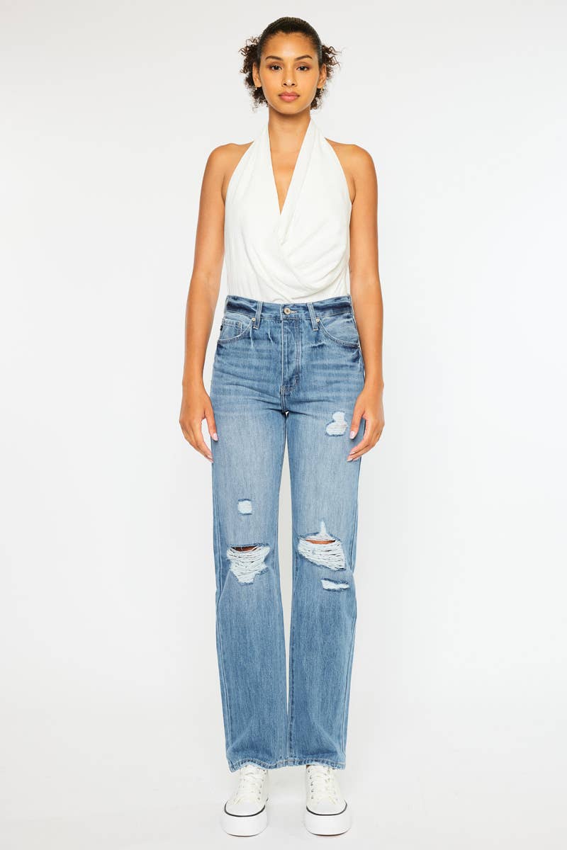 OPEN PACK HIGH RISE 90’S STRAIGHT JEANS-KC7404M